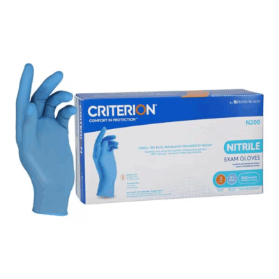 Criterion N200 Nitrile Exam Gloves Small Sky