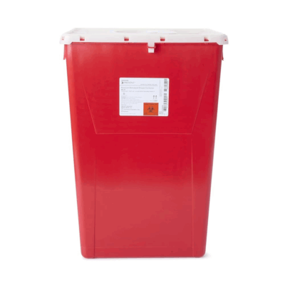 SharpSafety Sharps Container 18gal Blu/Wht 18.75x12.75x18.25